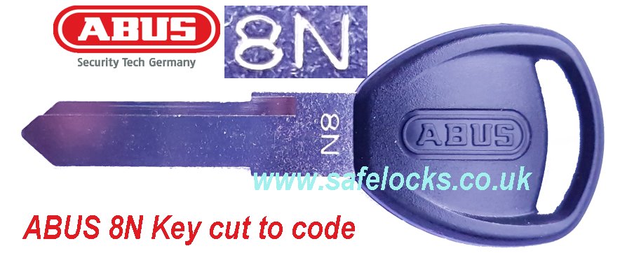 Abus 8N Key cutting Genuine Abus 8N key cut to code