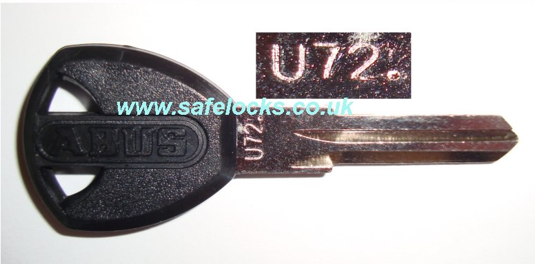 Abus U72-U74 key cutting Genuine Abus U72 key cut to code