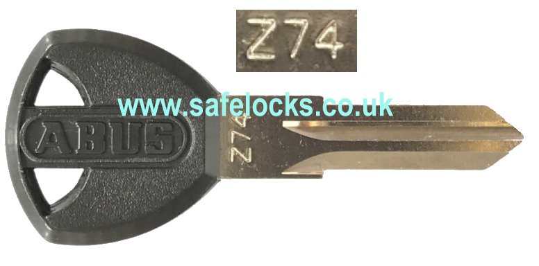 Abus Z74 key cutting Genuine Abus Z74 key cut to code