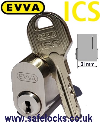 Evva ICS High Security Assa Scandinavian Oval Single Cylinder lock External