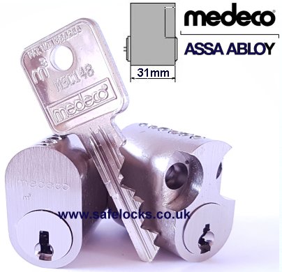 Medeco High Security Assa Scandinavian Oval Single Cylinder lock Internal External