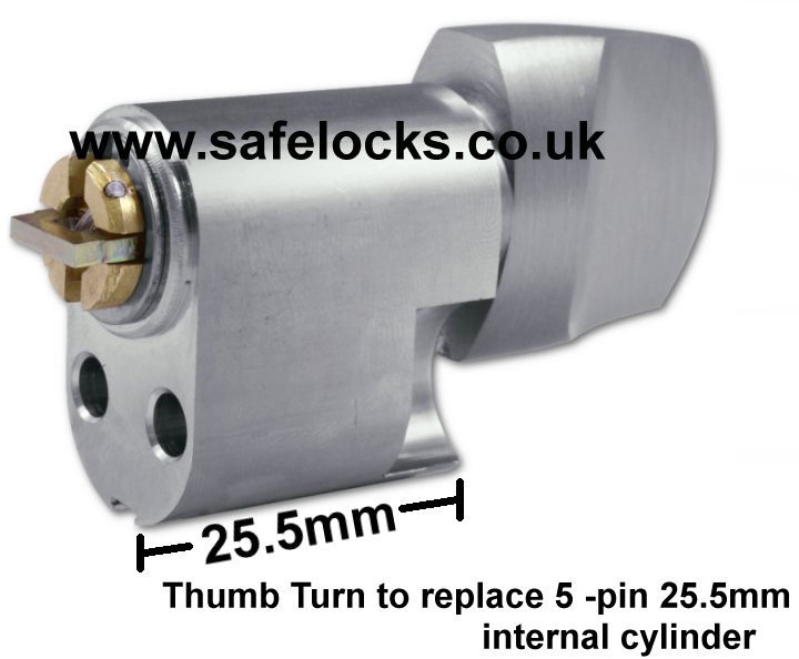 ASSA Thumb Turn Cylinder to convert 5 PIN key to turn cylinder lock 25.5mm