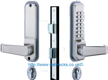 Codelocks Digital Push Button Lock CL-420 Mortice Lock with Double Cylinder, 3 Keys and Anti-panic Safety Function