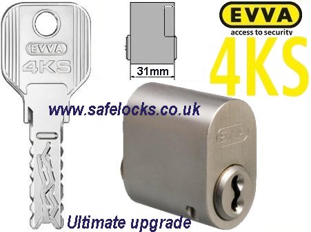Evva 4KS Highest Security Assa Scandinavian Oval Single Cylinder lock External