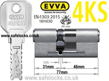 Evva 4KS 31/46 BS-EN1303 2015 Euro cylinder lock