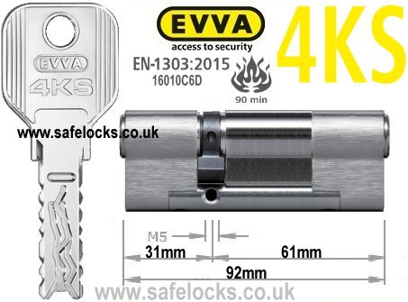 Evva 4KS 31/61 BS-EN1303 2015 Euro cylinder lock