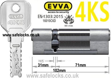 Evva 4KS 31/71 BS-EN1303 2015 Euro cylinder lock