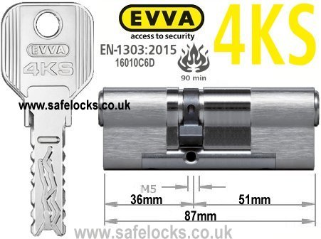 Evva 4KS 36/51 BS-EN1303 2015 Euro cylinder lock
