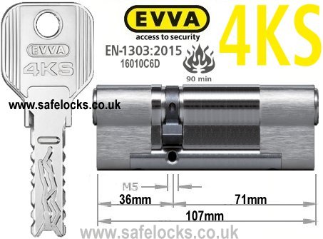 Evva 4KS 36/71 BS-EN1303 2015 Euro cylinder lock