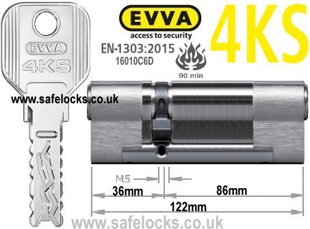 Evva 4KS 36/86 BS-EN1303 2015 Euro cylinder lock