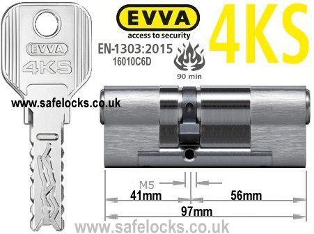 Evva 4KS 41/56 BS-EN1303 2015 Euro cylinder lock