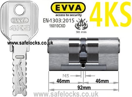 Evva 4KS 46/46 BS-EN1303 2015 Euro cylinder lock