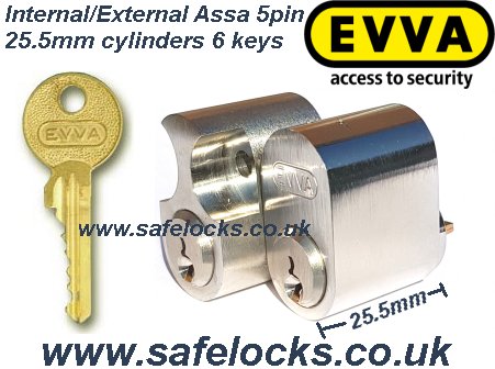 EVVA A5 Assa Scandinavian Oval Cylinder Inside outside