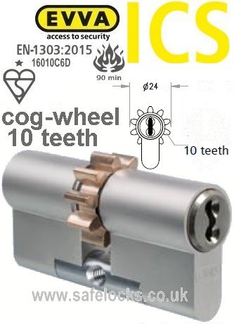 Evva ICS Cog Wheel 10 teeth cam High Security Euro Cylinders