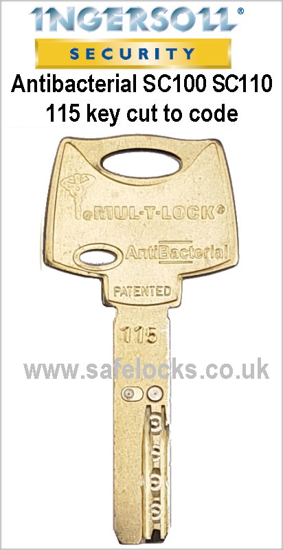 Ingersoll London Line Mul-T-lock 115 antibacterial keys cut to code