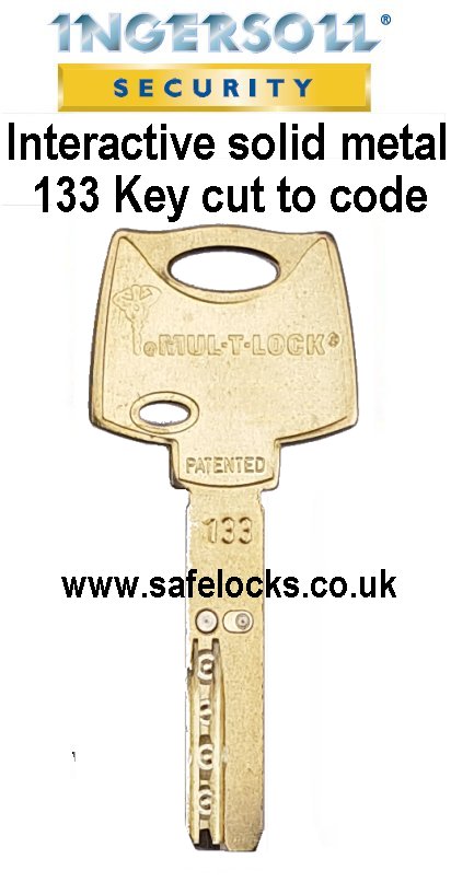 Mul-T-lock 133 Interactive solid metal keys cut to code