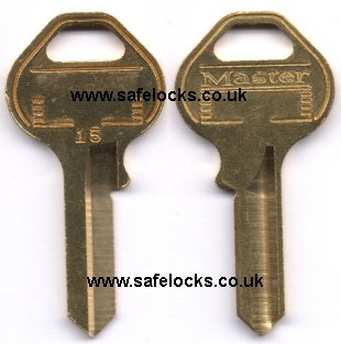 Master Lock 15 key no.15 Padlock key cut to code