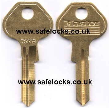 Master Lock 7000 7000B padlock key cut to code