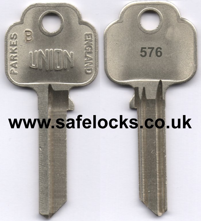 Union Parkes 576 section cylinder keys cut to code KB576 genuine key cutting 