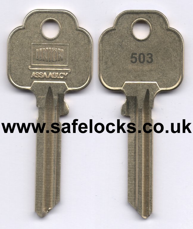 Union Parkes 503 section cylinder keys cut to code KB503 genuine key cutting