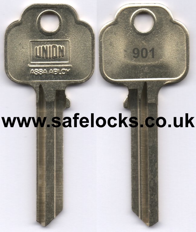 Union Parkes 901 section cylinder keys cut to code KB901 genuine key cutting 