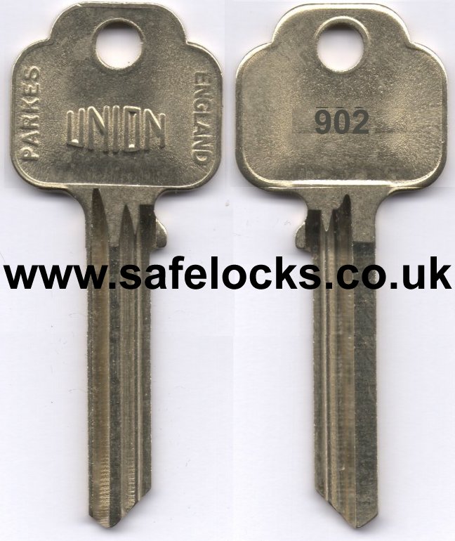 Union Parkes 902 section cylinder keys cut to code KB902 genuine key cutting 
