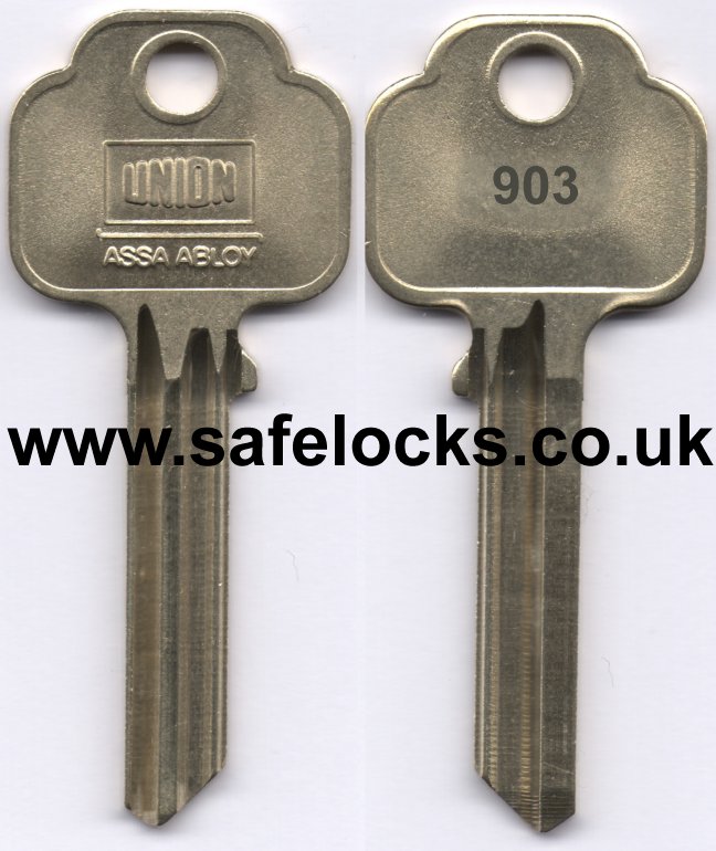 Union Parkes 903 section cylinder keys cut to code KB903 genuine key cutting 