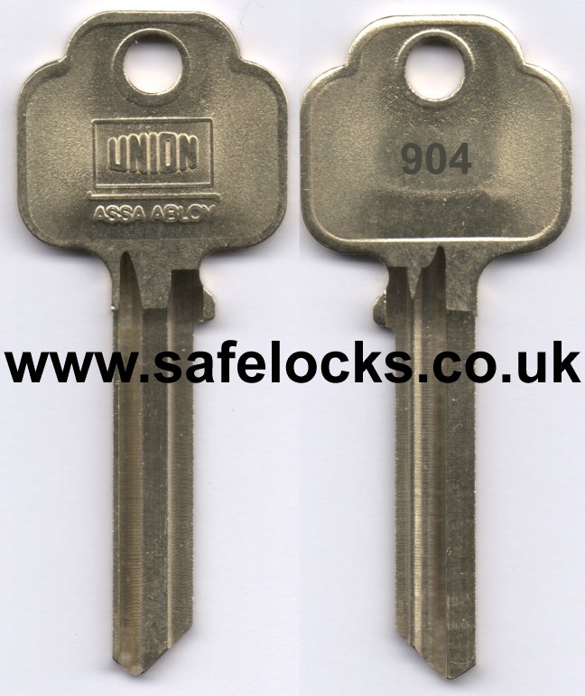 Union Parkes 904 section cylinder keys cut to code KB904 genuine key cutting 
