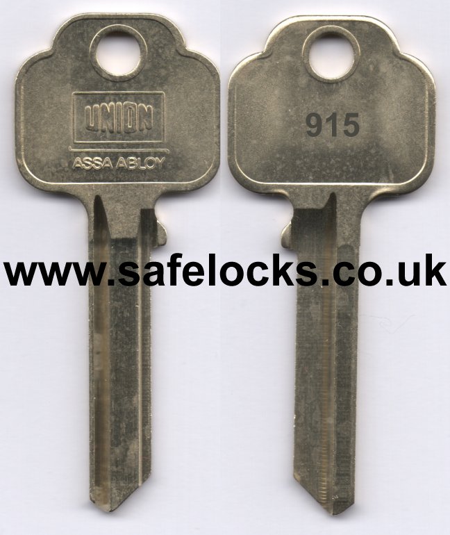 Union Parkes 915 section cylinder keys cut to code KB915 genuine key cutting 